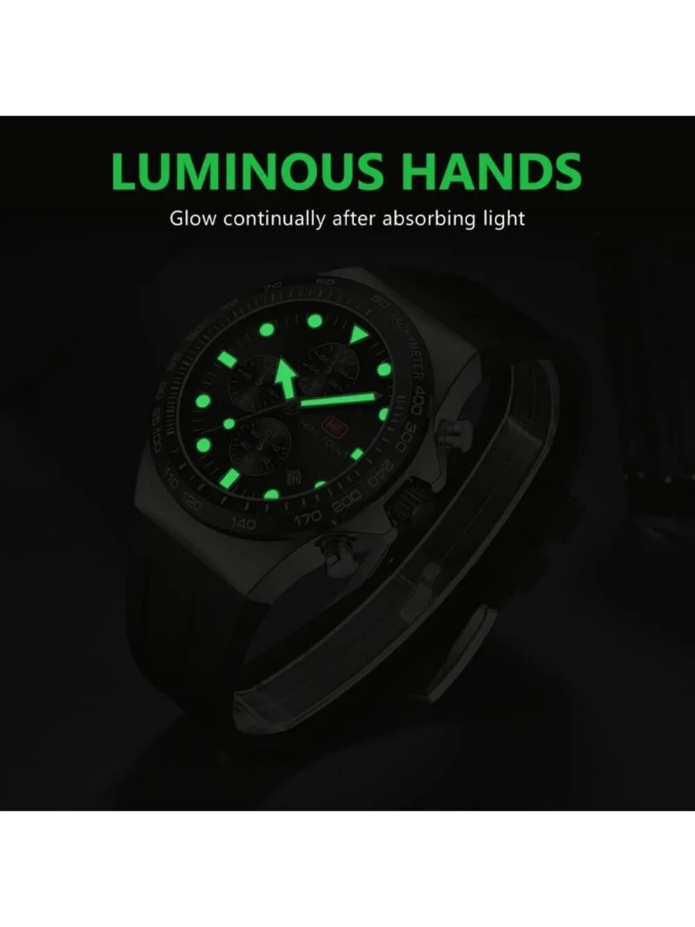 Men's Black And Silver Analog Quartz Waterproof Chronograph Stylish Casual Watch